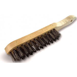 Brosse métallique à manche - Dimensions support (L x l) : 280 x 30 mm