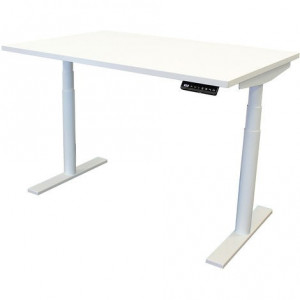 Bureau debout électrique - Dimensions (LxP) : 120 x 80 cm - blanc