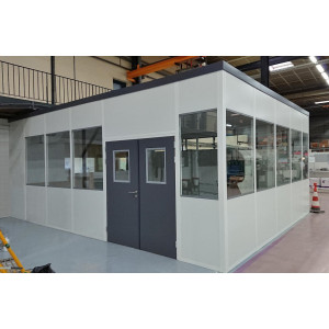 Cabine double paroi modulaire - Cloison double paroi isolée en acier