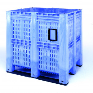 Caisse palette plastique grand volume - PEHD recyclé - Charge statique : 7000 Kg - Capacité de caisse : 1400 litres