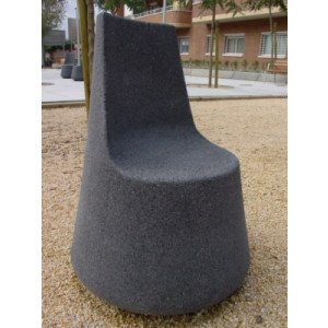 Chaise public en béton - Diamètre: 600 mm – Assise : 440 mm – A fixer à la surface 