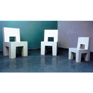 Chaise public en béton  - Longueur : 350 ou 500 mm – Hauteur : 600 ou 850 mm –A ancrer 