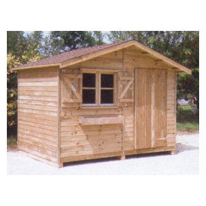 Chalet bois 3.03 x 3.03 m - Dimensions (lxP) : 3.03 x 3.03 m