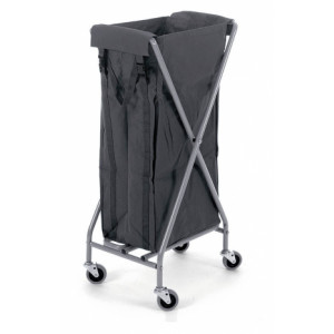 Chariot à linge 100L - Sac (1x100L) - 4 roulettes Ø 75mm - Structure X en Epoxy