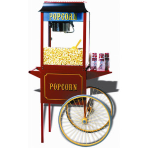 Chariot à popcorn - Dimension (l x p x h ) : 94 x 43,5 x 84 cm