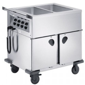 Chariot bain marie SAG 2 - Dimensions L x l x H (mm) : 936 x 714 x 933 mm