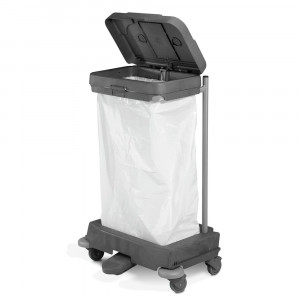 Chariot collecteur des déchets - Capacité : 1 x 120 L ou 2 x 70 L avec couvercle