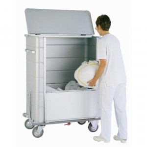 Chariot linge en aluminium - Disponible en 2 volumes : 714 ou 1006 L