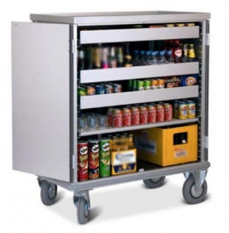 Chariot mini bar à porte rabattables - Existe en plusieurs dimensions