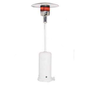 Chauffage de terrasse au gaz propane - Puissance calorifique max : 14 Kw - Hauteur totale : 2240 mm - Coloris : Blanc ou Inox