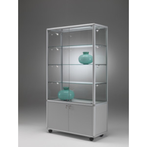 Commerce vitrine classique en verre - Dimensions (H x L x P) : 184,5 x 79 x 42,5 cm - poids 89 kg