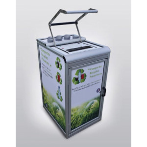 Compacteur et collecteur canettes bouteilles et goblets  - Volume bac de collecte : 160 litres