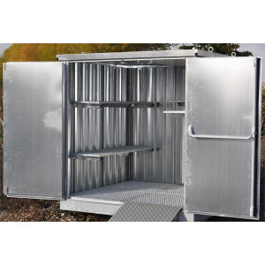 Conteneur de stockage fûts 374 L - Dimensions : 2m x 2m