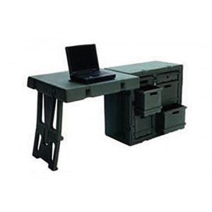 Conteneur rotomoulé mobile - 2 modèles : bureau simple ou double