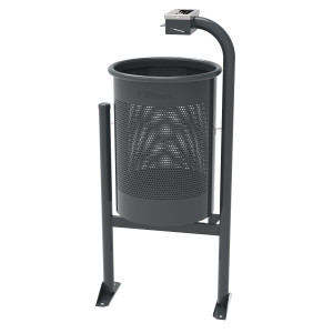 Corbeille de ville en acier 60 litres - Capacité : 60 L - Acier inoxydable