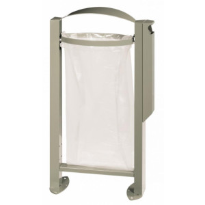 Corbeille de ville sur pied 60L - Capacité : 60L ou 60L   cendrier 3L