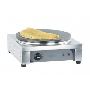 Crêpière électrique carrée Ø 350 mm - Dim( L x P x H ): 390 x  400 x  190 mm- Plaque en fonte Ø 350 mm- Puissance : 2 200 W / 230 V