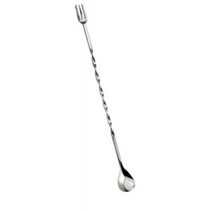 Cuillère à cocktail (Lot de 6) - Lot de 6 - En inox - Longueur : 32.5 cm