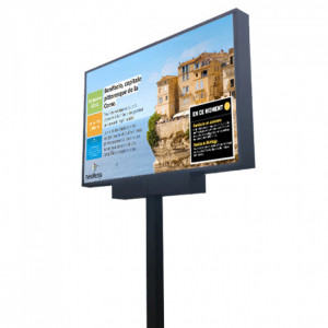 Ecran d'affichage dynamique outdoor - Solution de communication simple et conviviale sur écran outdoor sur pied