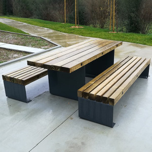 Ensemble table de pique nique  - Table de pique nique avec bancs 