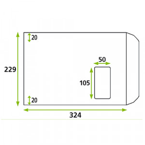 Enveloppe avec fenêtre mécanisable - Format : 229 x 324 mm