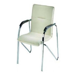 Fauteuil empilable - Structure en tube d'acier chrome