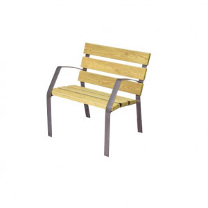 Fauteuil en bois - Longueur : 700 mm -  Pin certifié FSC - A sceller