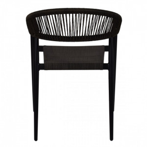 Fauteuil marron pour terrasse - Revêtement : Textilène composée de PVC et de polyester