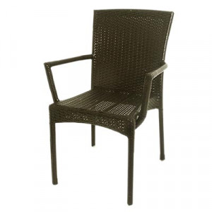 Fauteuil pour terrasse en pvc - Assise et dossier en pvc plat