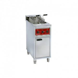 Friteuse double électrique sur meuble - 2 cuves-2 x 10 Litres-Puissance : 12 000 W (2 x 6000 W)