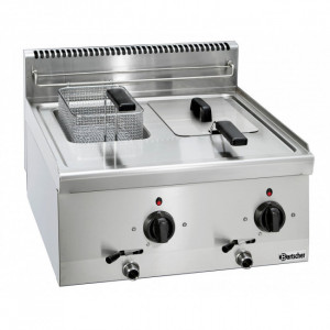 Friteuse électrique à 2 cuves avec vidange - 2 cuves-Capacité :2 x 6 /2 x 8L-Puissance:6600 W-12 600 W