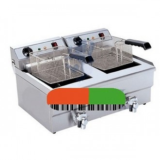 Friteuse électrique double bacs - Capacité 2 x 13 Litres