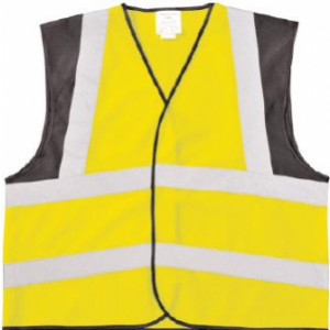 Gilet fluorescent avec bandes réfléchissantes - Taille : du S à 3XL