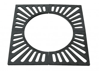 Grille d'arbre de côte en fonte - Dimensions : de 780 x 780 à 1192 x 1192 mm