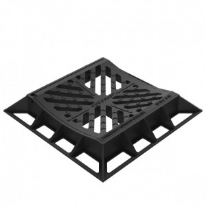 Grille inclinable concave en fonte ductile - Classe : D 400 - Norme : EN 124-2