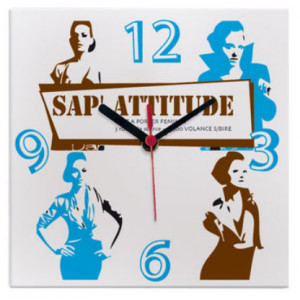 Horloge publicitaire en PVC - Dimensions (cm) : 20 x 20