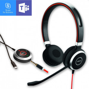 Jabra Evolve 40 MS Duo Jack et USB-C -Casque PC - IP / Softphone - GNEVOL40DUSBCM-Jabra GN

