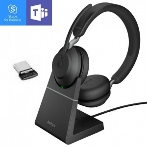 Jabra Evolve2 65 MS Duo USB-C avec base -Casque PC - IP / Softphone - GNEVOL265DMSUPCB-Jabra GN

