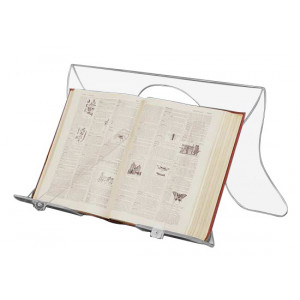 Lutrin de bibliothèque en plexiglas - Capacité : 6 cm - Poids maxi: 4 kg - Hauteur : 40 cm