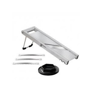 Mandoline en inox professionnelle (Lot de 6) - Lot de 6 - En inox - Dimensions (L x l x H) : 135 x 400 x 55 mm