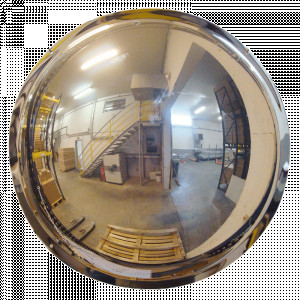 Miroir de sécurité industrielle mural - Distance de visivbilité : 8 à 12 m