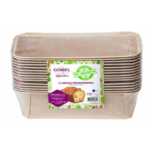 Pack de 15 moules cake (Lot de 6) - Lot de 6 - Dimensions (cm) : 23,5 x 11 x 12,5 - Papier biodégradable 