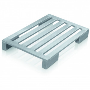 Palette aluminium avec pieds longs - Aluminium naturel - Charge : 1000 Kg - Pieds longs
