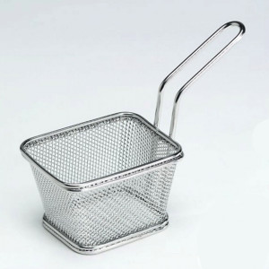 Panier à frites en inox (Lot de 6) - Lot de 6 - Dimensions(L x l x H): 10 x 8.5 x 6 cm - Matière: inox304