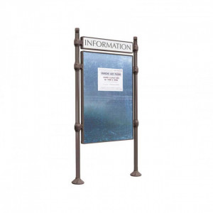 Panneau d'affichage libre 1225 x 1670 mm - Format : 24 A4 - Double face - Surface d'affichage (H x l) : 1225 x 1670 mm