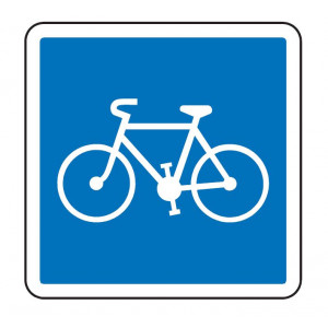 Panneau d'indication d'une piste ou bande cyclable C113 - Dimensions (mm) : De 350 à 1050 - Normes CE et NF - Type C