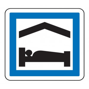 Panneau d'indication de chambres d'hôtes ou gîte CE5b - Dimensions (mm) : de 350 à 1050 - Norme CE et NF - Type CE