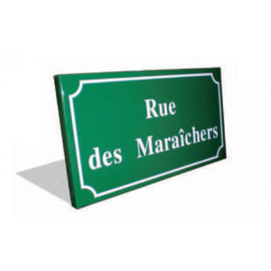 Panneau de rue en émail - Dimensions (mm) : 450 x 250 - 500 x 300