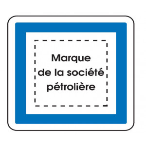 Panneau indication marque pétrolière CE15e - Dimensions (mm) : de 350 à 1050 - Norme CE et NF - Type CE