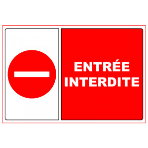 Panneau signalétique rectangulaire - Matière : PVC - Dimensions : 280 x 190 mm / 320 x 120 mm